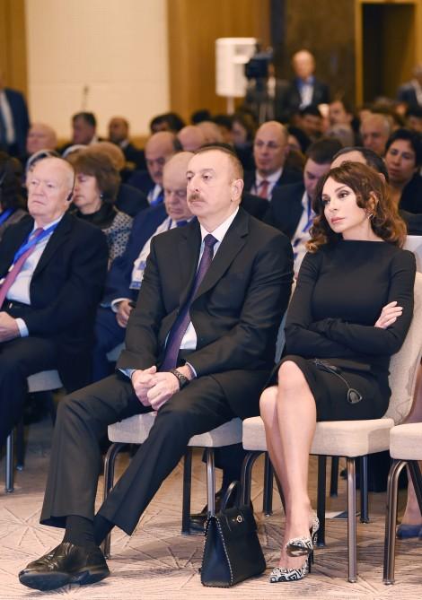 President Aliyev, his spouse attend opening of 6th Global Baku Forum (PHOTO)