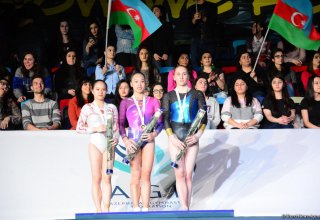 В Баку определились победительницы Кубка мира в соревнованиях на разновысоких брусьях