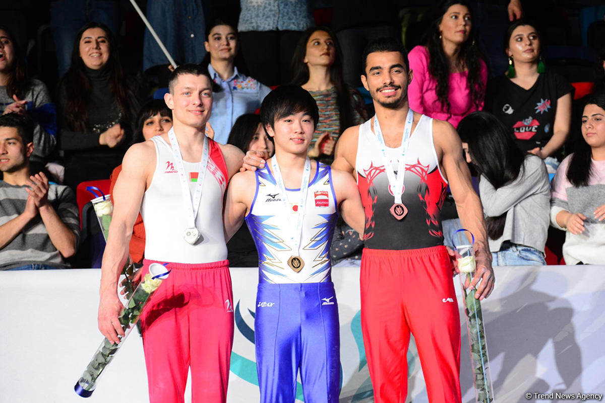 Bakıda idman gimnastikası üzrə Dünya Kubokunun qalibləri mükafatlandırılıb (FOTO) - Gallery Image