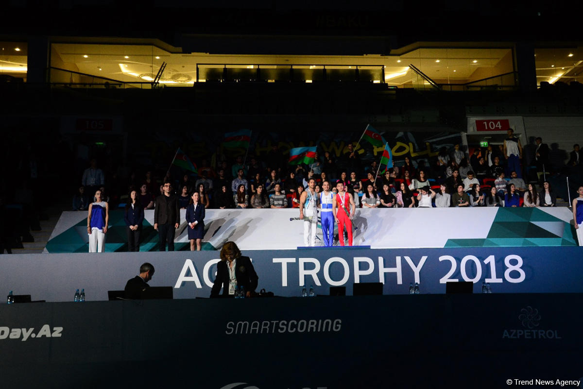 Baku hosts awarding ceremony of winners of first day of FIG Artistic Gymnastics World Cup (PHOTO)