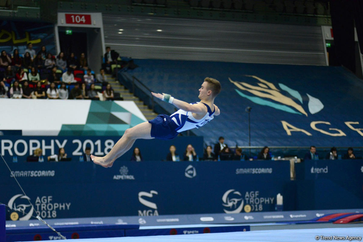Bakıda idman gimnastikası üzrə Dünya Kuboku yarışının finalı başladı (FOTO) - Gallery Image