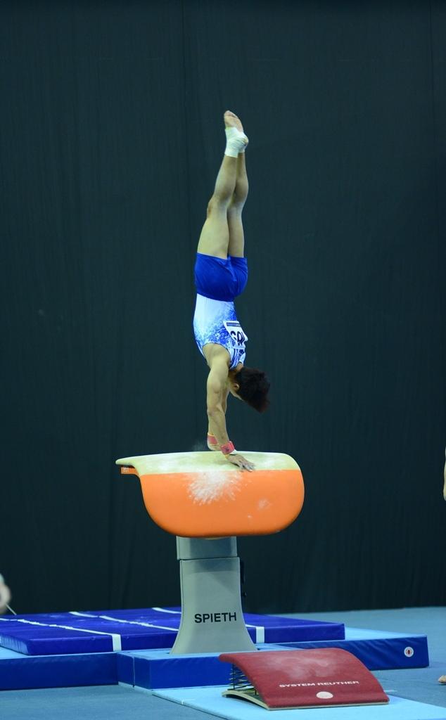 Bakıda idman gimnastikası üzrə Dünya Kubokunun sonuncu yarış günü başladı (FOTO) - Gallery Image