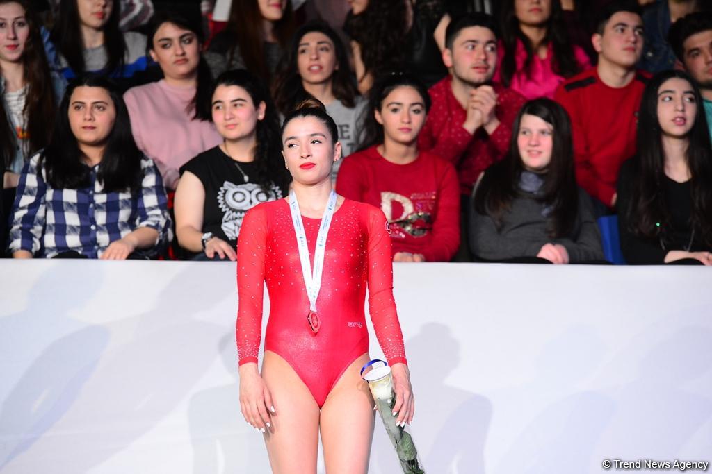 Gimnastika üzrə Dünya Kubokunda mükafatlandırma mərasimi keçirildi (FOTO)