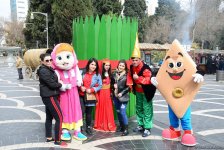 Туристы в Баку отмечают праздник Новруз (ФОТО)
