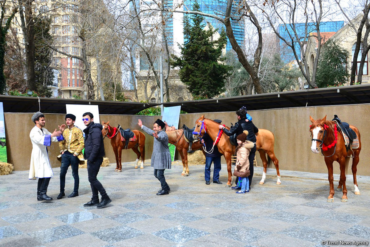 Bakıya gələn turistlər də Novruz bayramını qeyd edir (FOTO)
