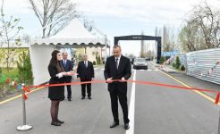 President Ilham Aliyev opens newly-reconstructed Yeni Dashkand-Umudalilar highway in Barda