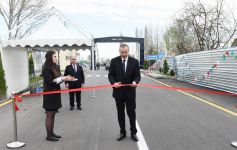 President Ilham Aliyev opens newly-reconstructed Yeni Dashkand-Umudalilar highway in Barda