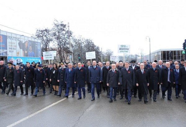 Thousands of Azerbaijanis march to Guba Genocide Memorial Complex (PHOTO)