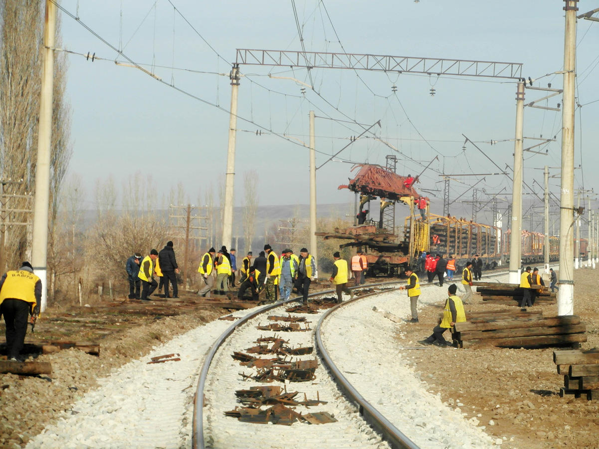 В Азербайджане стартует ремонт ж/д путей на станции Агстафа (ФОТО) - Gallery Image