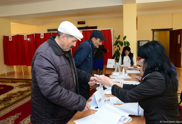 Самая высокая и самая низкая избирательная активность на муниципальных выборах в Азербайджане на 15:00