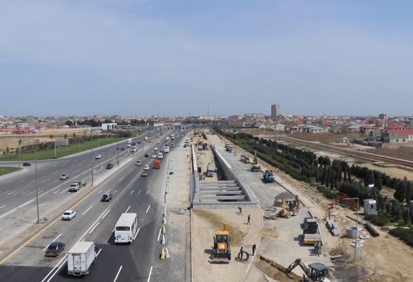 Bakı Olimpiya Stadionunun qarşısında yeni avtomobil tunelinin inşası başa çatmaq üzrədir (FOTO/VİDEO)