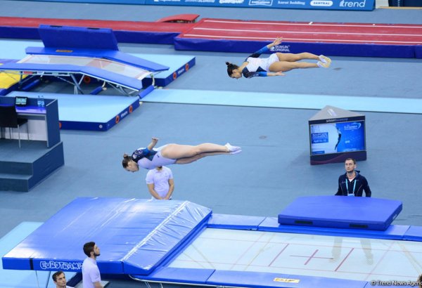 Азербайджанские гимнастки вышли в финал в соревнованиях по синхронным прыжкам на батуте в рамках Чемпионата Европы