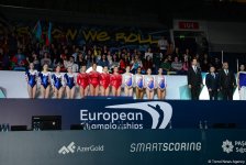 Batut gimnastikası üzrə Avropa çempionatının üçüncü gününün qalibləri mükafatlandırılıb (FOTO)
