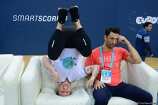 Ex-NBA mascots in awe of Baku, bring gymnastics mascot to life (PHOTO)