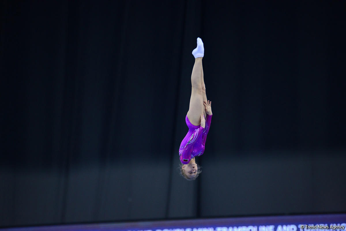 Bakıda batut gimnastikası, ikili mini-batut və tamblinq üzrə Avropa çempionatının üçüncü gününə start verilib (FOTO)