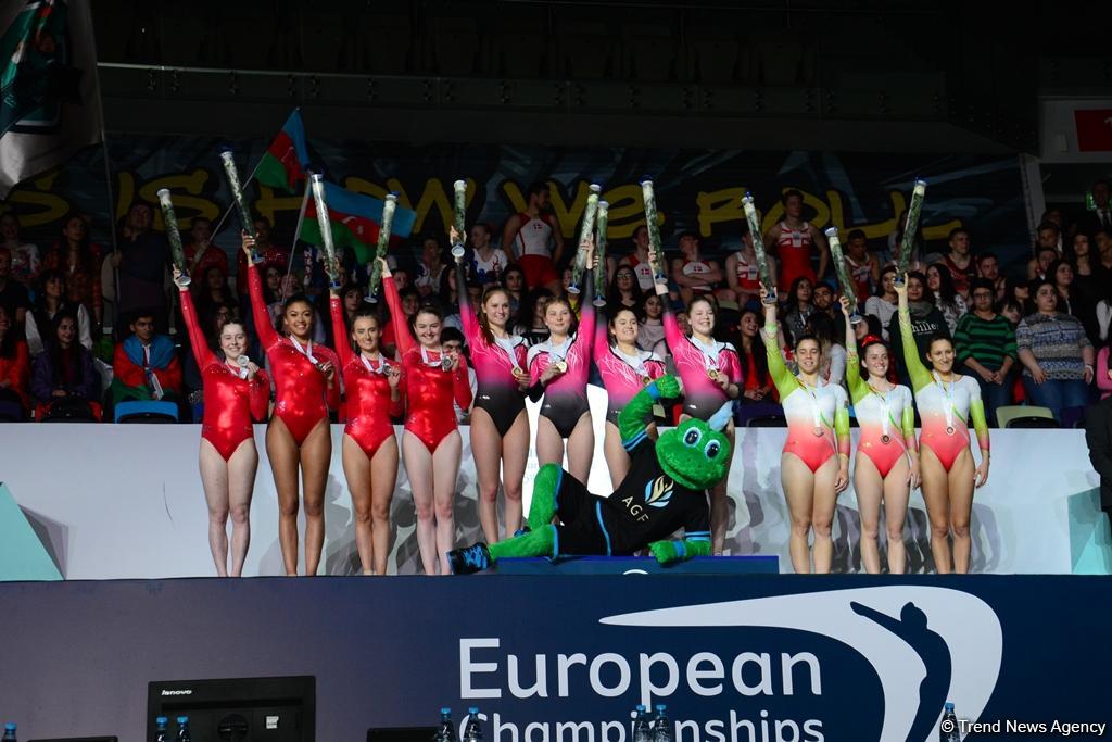 Winners in Day 3 of trampoline competitions at European Championships in Baku awarded (PHOTO)