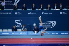 В Баку стартовал четвертый  день соревнований XXVI Чемпионата Европы по прыжкам на батуте, двойном мини-батуте и акробатической дорожке (ФОТО)
