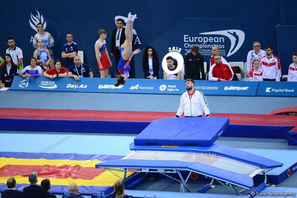 Bakıda batut gimnastikası və tamblinq üzrə Avropa çempionatında son yarış günü başladı (FOTO)