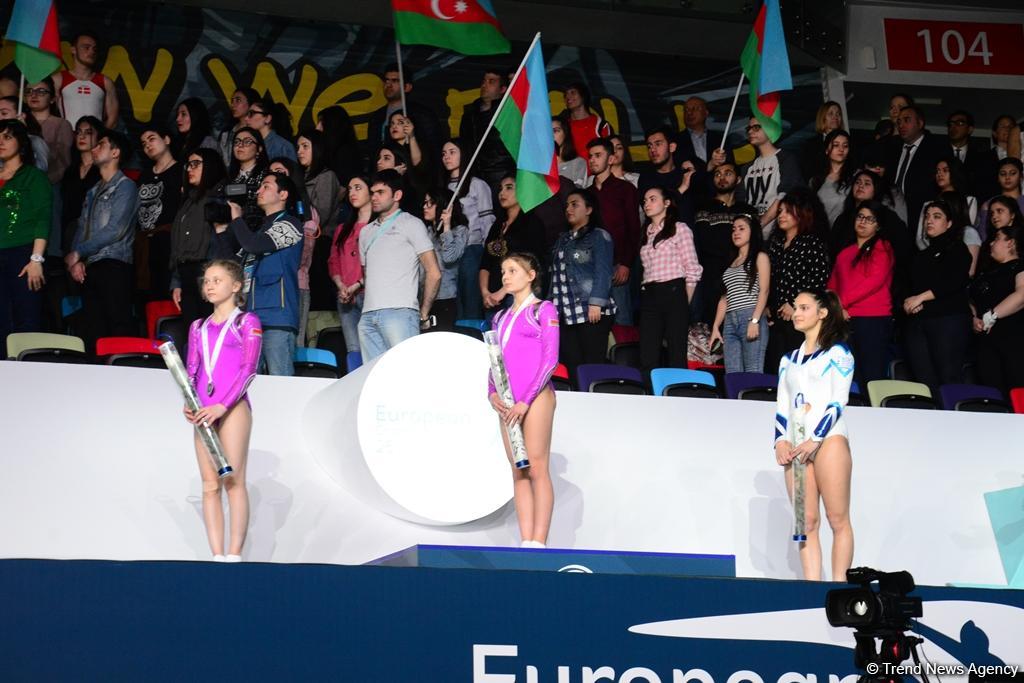 Прошла церемония награждения очередных призеров Чемпионата Европы в Баку