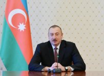 Президент Ильхам Алиев принял министров молодежи и спорта, участвующих в IV сессии конференции ОИС (ФОТО) (версия 2)