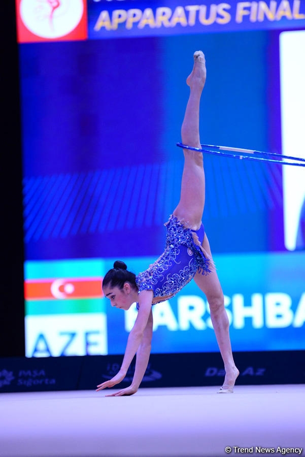 Азербайджанская гимнастка завоевала бронзу AGF Junior Trophy в упражнениях с обручем (ФОТО)