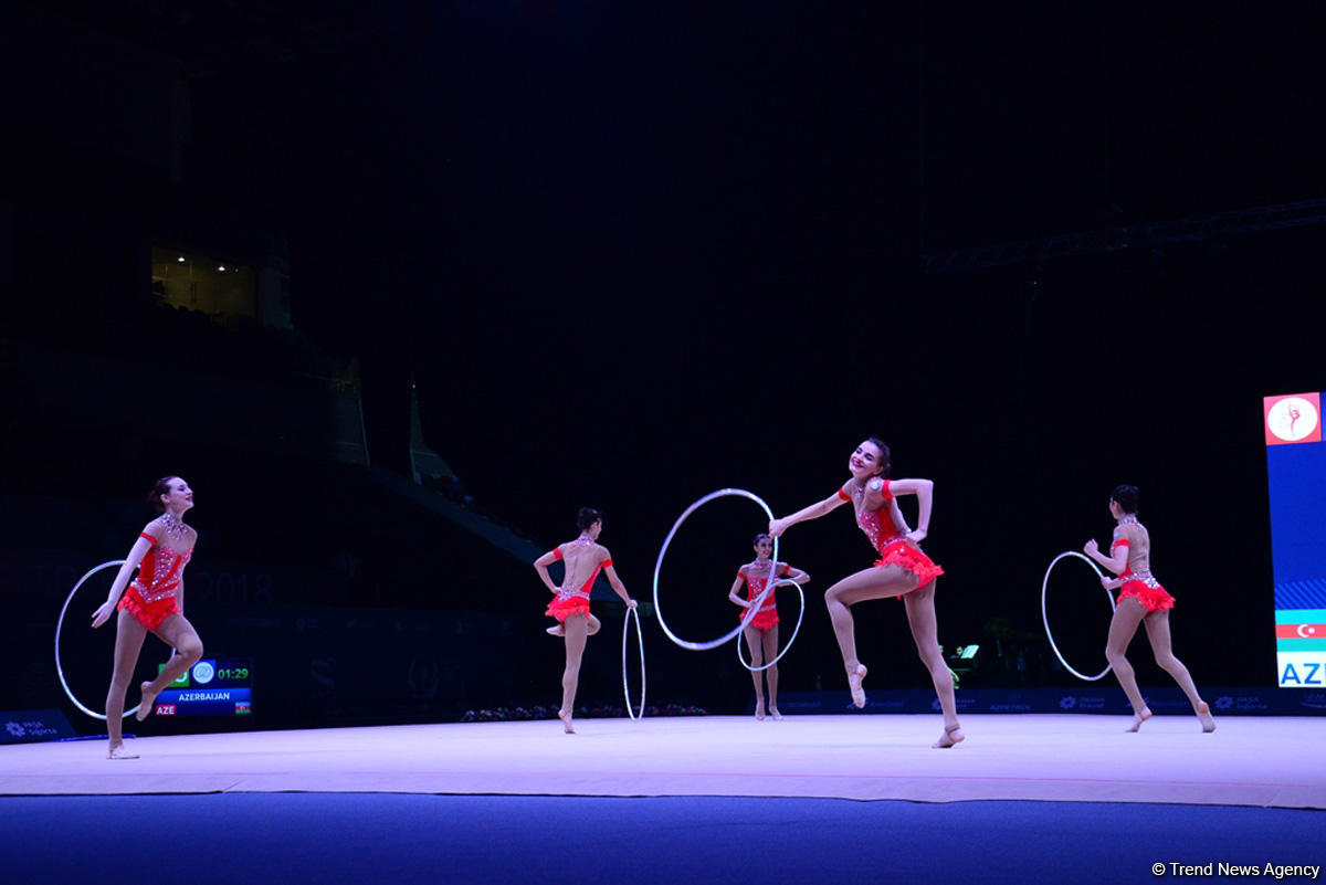 Azerbaijani gymnasts reach FIG World Cup finals in hoop exercises (PHOTO)