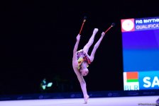 Лучшие моменты второго дня Кубка мира по художественной гимнастике в Баку (ФОТОРЕПОРТАЖ)