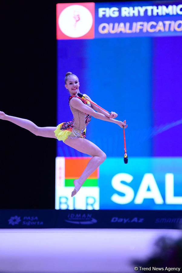 Лучшие моменты второго дня Кубка мира по художественной гимнастике в Баку (ФОТОРЕПОРТАЖ)