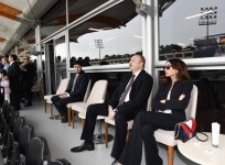 Президент Ильхам Алиев и его супруга Мехрибан Алиева наблюдали за основной гонкой Гран-при Азербайджана Формулы 1 (ФОТО)