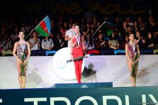 В Баку прошла церемония награждения призеров индивидуальных финалов Кубка мира по художественной гимнастике (ФОТО)