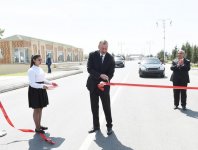 Президент Ильхам Алиев принял участие в открытии участка автодороги Xaчмаз-Худат (ФОТО)