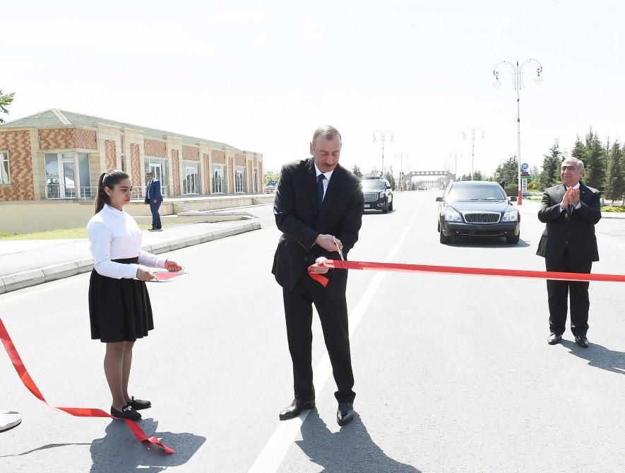 Prezident İlham Əliyev Xaçmaz-Xudat avtomobil yolunun 24 km-lik hissəsinin açılışında iştirak edib (FOTO) (YENİLƏNİB)