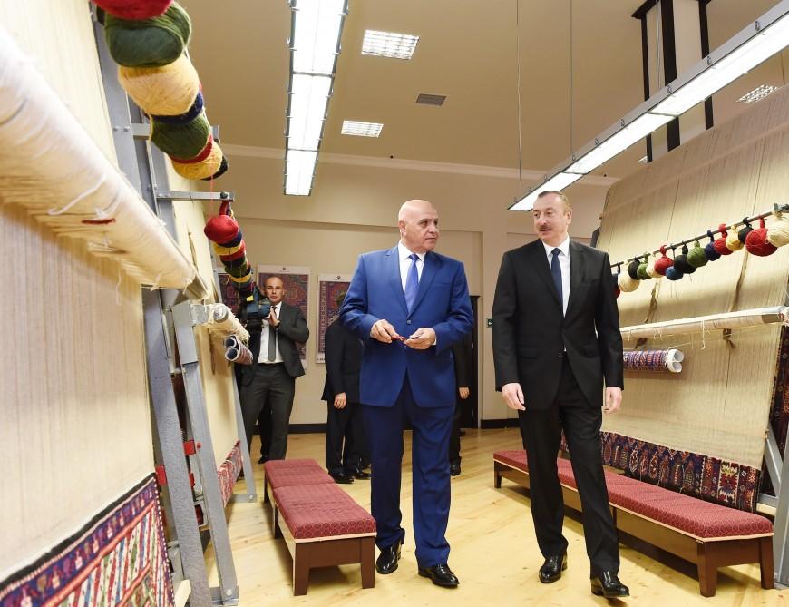 Prezident İlham Əliyev "Azərxalça" ASC-nin Xaçmaz filialının açılışında iştirak edib (FOTO) (YENİLƏNİB)