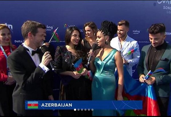 Необычный наряд Айсель Мамедовой на синей дорожке Евровидения-2018 (ФОТО)