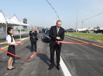 Prezident İlham Əliyev keçid və yol qovşağının açılışında iştirak edib (FOTO) (YENİLƏNİB)