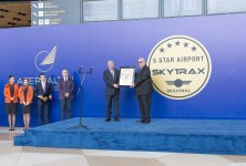 Heydər Əliyev Beynəlxalq Aeroportuna dünyanın ən nüfuzlu mükafatı təqdim olunub (FOTO)