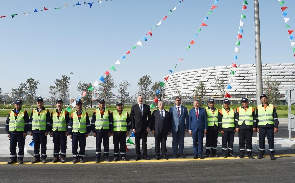 Prezident İlham Əliyev keçid və yol qovşağının açılışında iştirak edib (FOTO) (YENİLƏNİB)