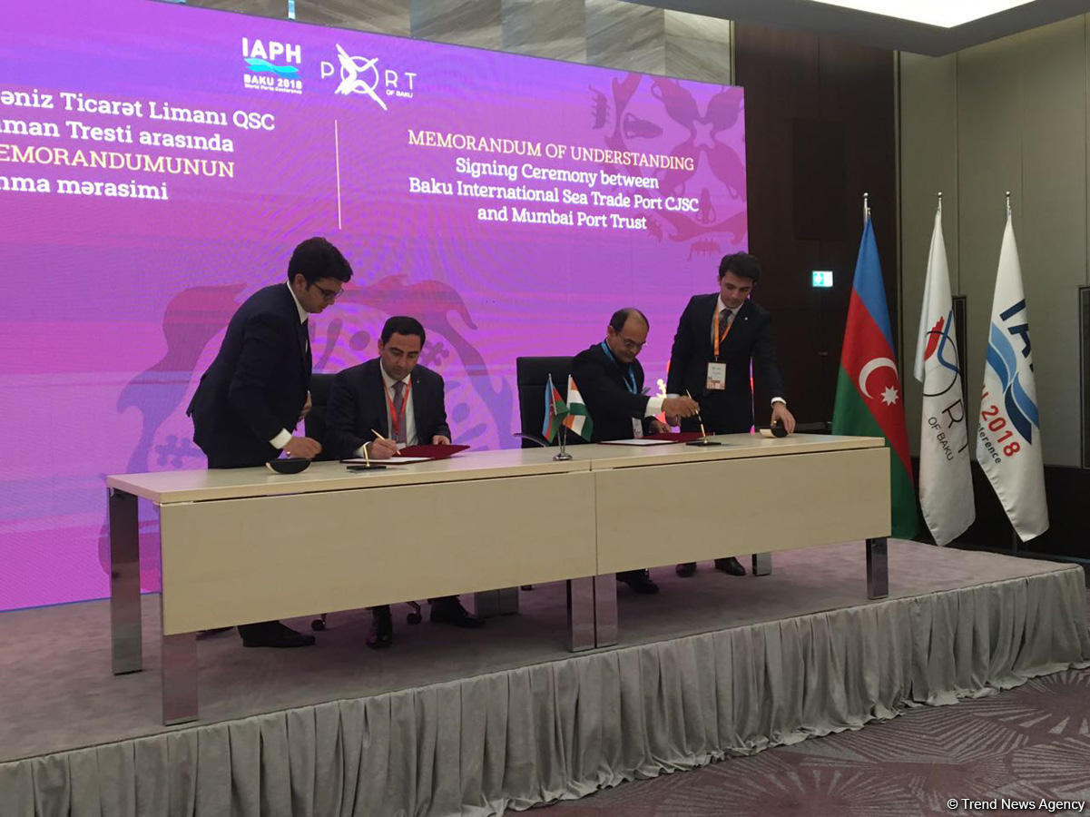 Baku Int’l Sea Trade Port inks documents with several foreign ports (PHOTO)