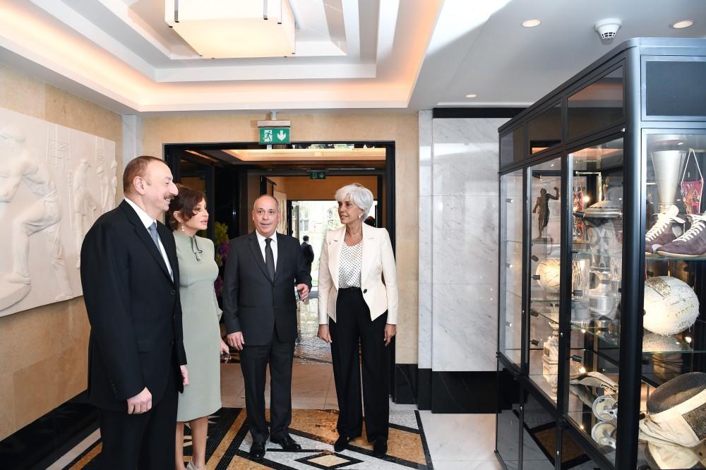 Azerbaijani president, first lady inaugurate Dinamo hotel in Baku (PHOTO)