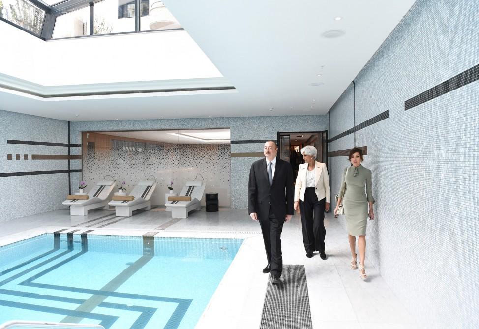 Azerbaijani president, first lady inaugurate Dinamo hotel in Baku (PHOTO)