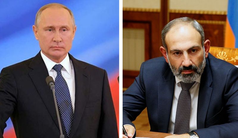 Путин обсудил с Пашиняном по телефону ситуацию вокруг Карабаха