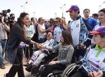 Вице-президент Фонда Гейдара Алиева Лейла Алиева и Арзу Алиева приняли участие в «Бакинском марафоне-2018» (ФОТО)