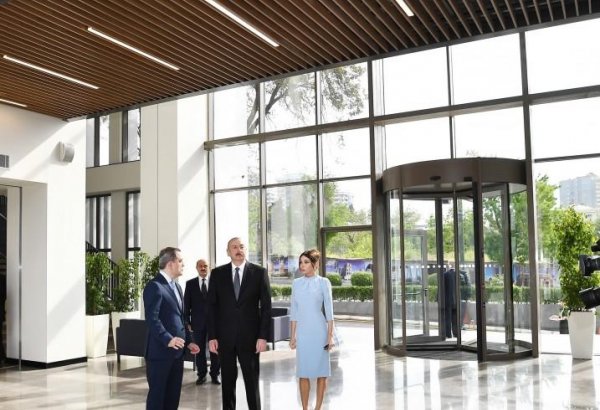 Azerbaijani president, first lady attend opening of new building of Heydar Aliyev Modern Educational Complex (PHOTO)