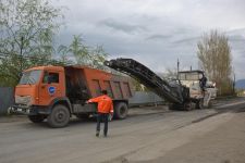 Zaqatalada avtomobil yolu yenidən qurulur (FOTO/VİDEO)