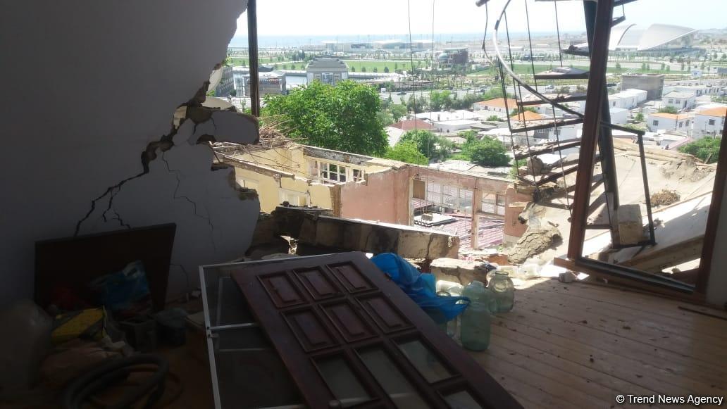Названа предварительная причина разрушения домов на Баиловском склоне в Баку