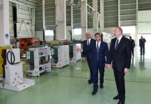 Президент Ильхам Алиев принял участие в открытии завода высоковольтного оборудования в Баку (ФОТО)