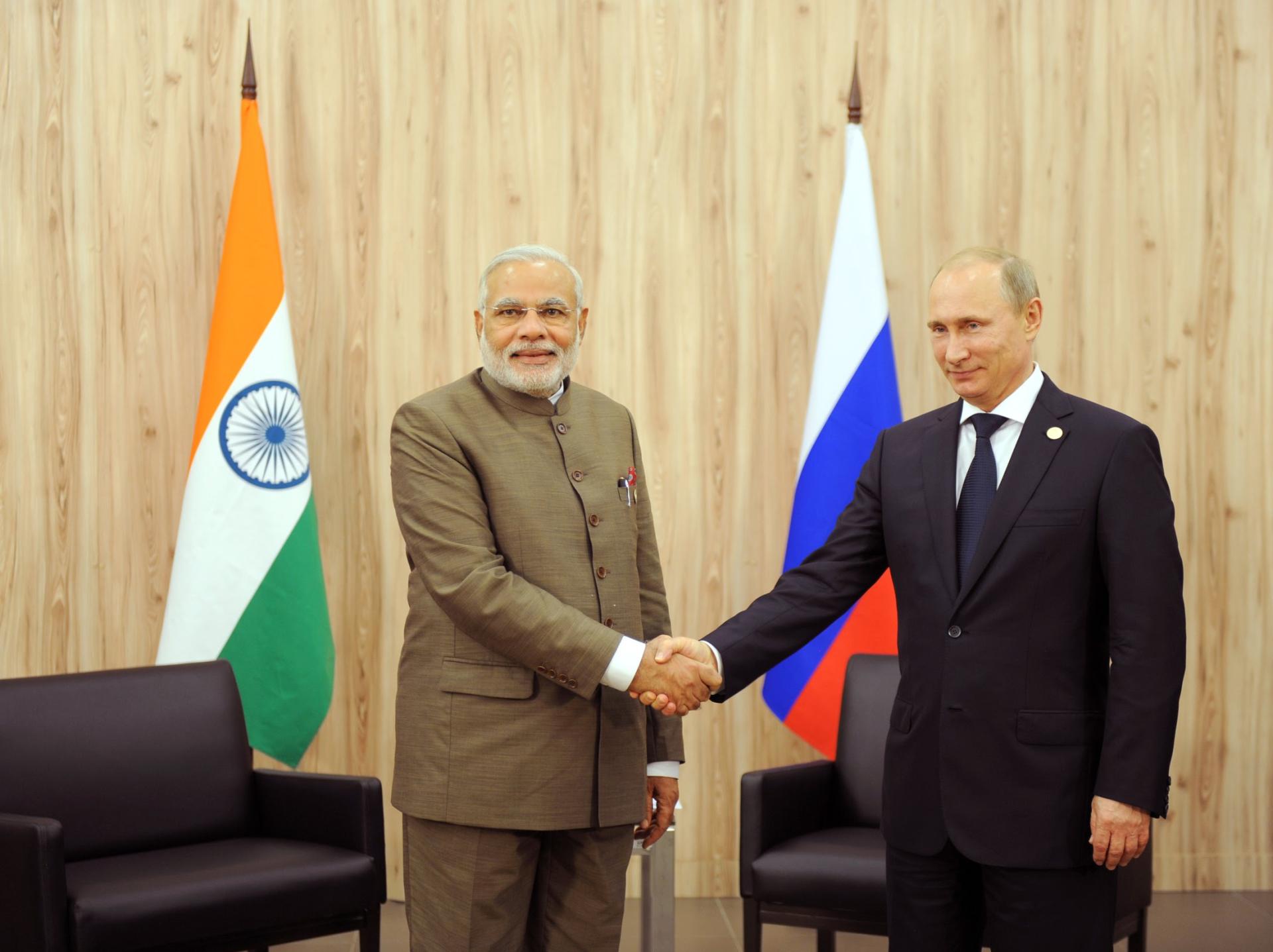 Путин и Моди обсудят отношения двух стран, борьбу с терроризмом, ситуацию в Афганистане