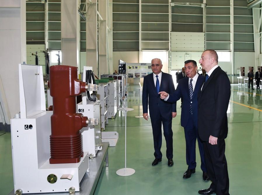 Prezident İlham Əliyev Bakıda yüksəkgərginlikli avadanlıqlar zavodunun açılışında iştirak edib (FOTO) (YENİLƏNİB)