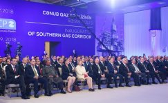 Ilham Aliyev attends launch of Southern Gas Corridor’s first phase (PHOTO)