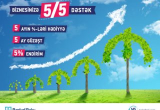 Bank of Baku-dan biznesinizə 5/5 DƏSTƏK!